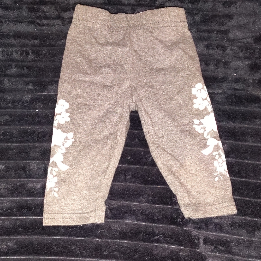 Source Unknown Kids Leggings - Brown with White Floral